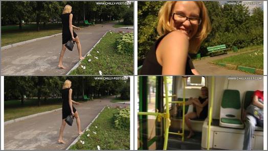 City Feet  A blonde in a black dress Part 4 preview