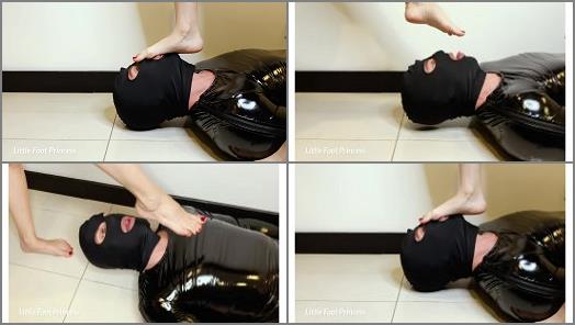 Female domination – Slave gags and worships my feet