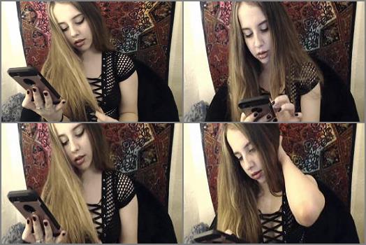 Femdom –  Princess Violette – ignoring you while I text my friends and take selfies