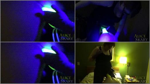 Pegging – Alice Skary – Neon Glow Ejaculating Strapon Cock