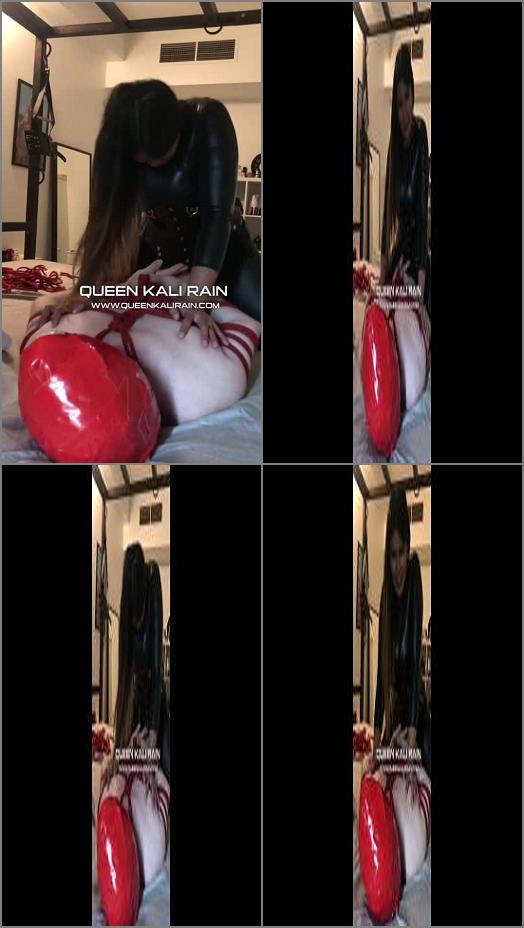 Queen Kali Rain  Tied securely with my bondage head covered and then I begin to enter you with my strapon preview