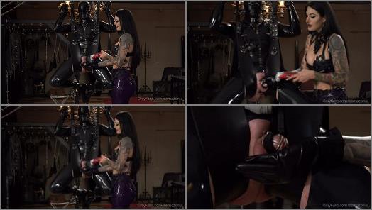 Supremacy – Damazonia – I Tried My New Slubb Milking Toy On Top Of The Cage