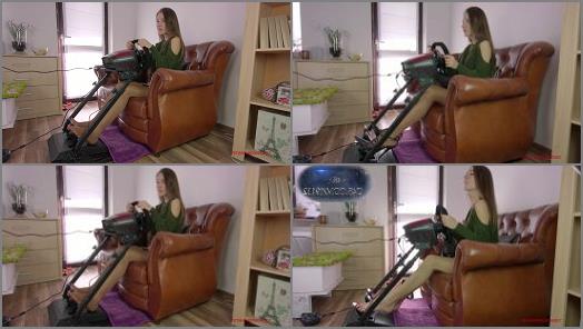 Pantyhose/stockings – Dominant Femine (BAREFOOT) Pedal Pumping – Larisa Pedal Pumps For A First Time – Full