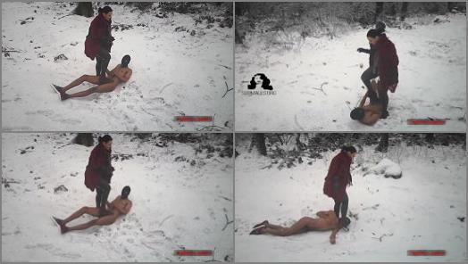 Mistress Luna starring in video Beaten in snow preview