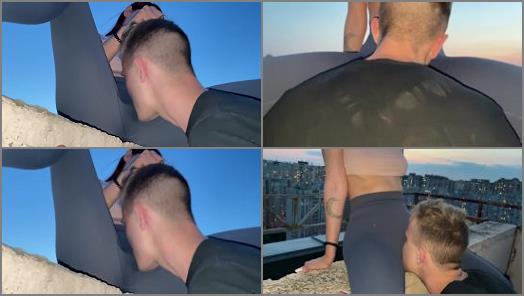 Pussy Smother – Release 2021 – Petite Princess FemDom – Outdoor Leggings Pussy Worship Femdom on Rooftop