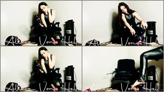 Foot Femdom Tube – Alexxa Von Hell – Using my trampling table to tease and torment my poor little chastity slave. I want to see more DEVO