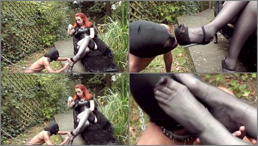 Femdom Foot Domination – Mistress Lady Renee – Chained to footworship