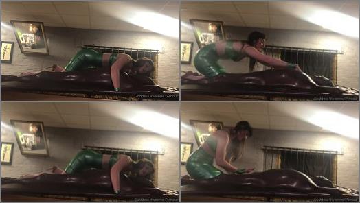 Mistress Humiliation Femdom – GODDESS VIVIENNE L’AMOUR femdon humiliation – Latex Vacuum Bed Teasing, Licking Through The Rubber